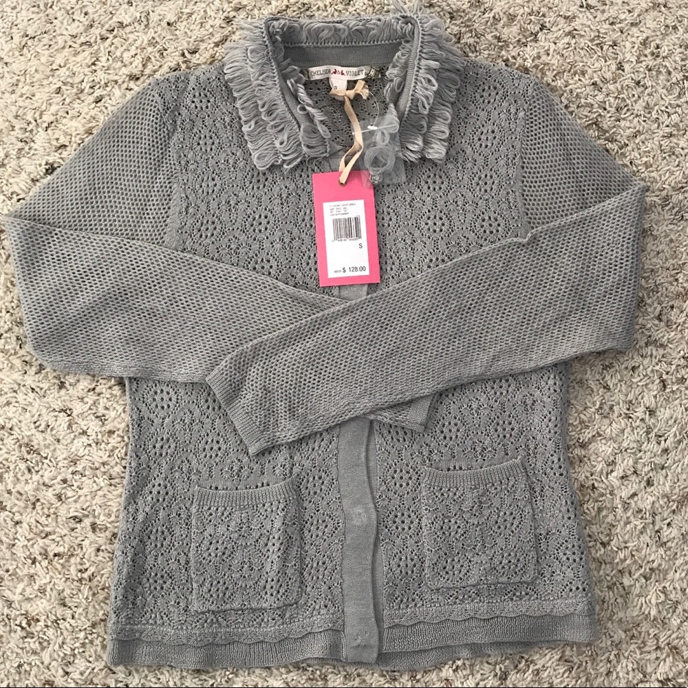 Chelsea & Violet Grey Knit Sweater - S